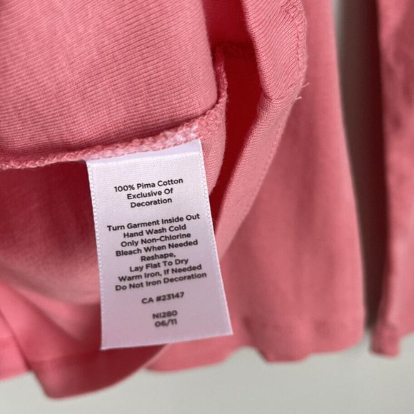 Talbots Pink Embellished Long Sleeve Top NWT - Picture 6 of 6